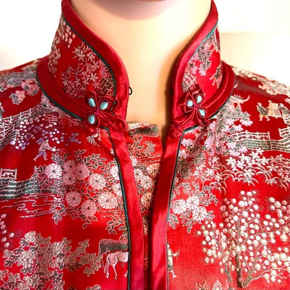 Vintage 1984 Handmade Chinese Silk Jacket - Picture 3 of 10